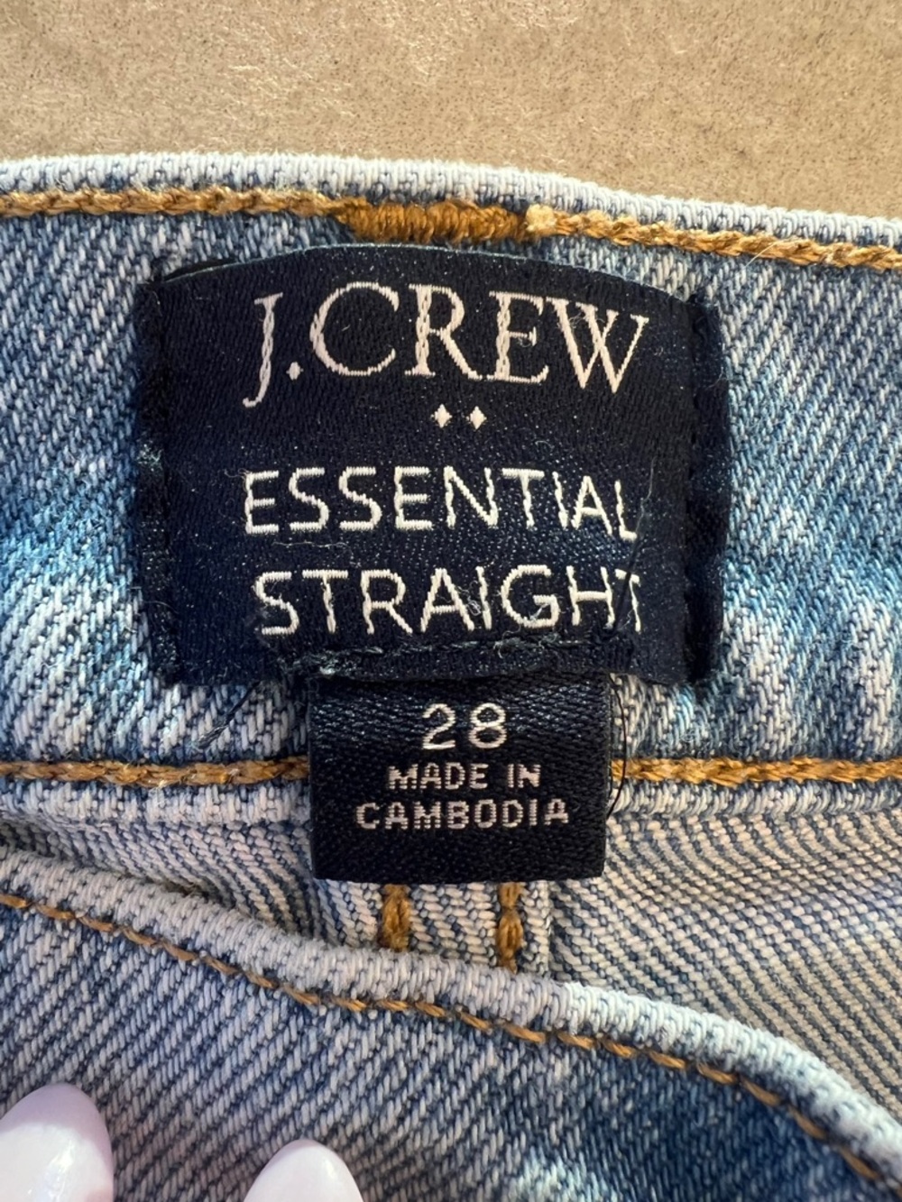 J.Crew Factory Essential straight jean in all day stretch in Marin Wash, Size 28 - Picture 10 of 11